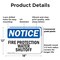 Signmission Fire Protection Water Shutoff OSHA Notice Sign, Plastic, 18in W x 12in L, 2PK OS-2PACK-NS-P-1218-L-12622 - alternate 3